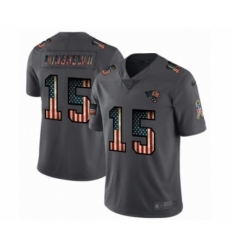 Men's Jacksonville Jaguars #15 Gardner Minshew II Limited Black USA Flag 2019 Salute To Service Football Jersey