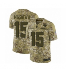 Men's Jacksonville Jaguars #15 Gardner Minshew II Limited Camo 2018 Salute to Service Football Jersey