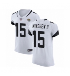 Men's Jacksonville Jaguars #15 Gardner Minshew II White Vapor Untouchable Elite Player Football Jersey