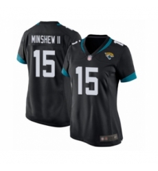 Women's Jacksonville Jaguars #15 Gardner Minshew II Game Black Team Color Football Jersey