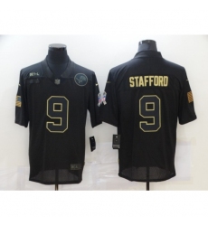 Men's Detroit Lions #9 Matthew Stafford Black Nike 2020 Salute To Service Limited Jersey
