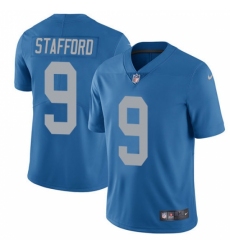 Men's Nike Detroit Lions #9 Matthew Stafford Elite Blue Alternate NFL Jersey