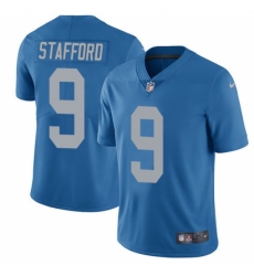 Men's Nike Detroit Lions #9 Matthew Stafford Limited Blue Alternate Vapor Untouchable NFL Jersey