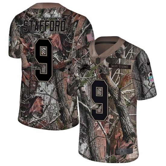 Men's Nike Detroit Lions #9 Matthew Stafford Limited Camo Rush Realtree NFL Jersey Men's Nike Detroit Lions #9 Matthew Stafford Limited Camo Rush Realtree NFL Jersey