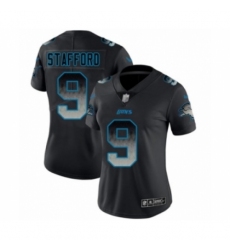 Women's Detroit Lions #9 Matthew Stafford Limited Black Smoke Fashion Football Jersey