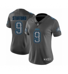 Women's Detroit Lions #9 Matthew Stafford Limited Gray Static Fashion Football Jersey