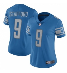 Women's Nike Detroit Lions #9 Matthew Stafford Limited Light Blue Team Color Vapor Untouchable NFL Jersey