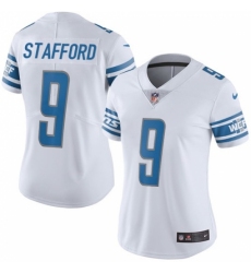 Women's Nike Detroit Lions #9 Matthew Stafford Limited White Vapor Untouchable NFL Jersey