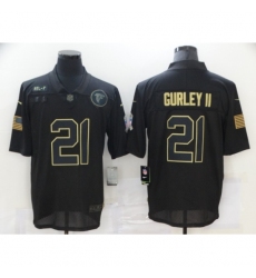 Men's Atlanta Falcons #21 Deion Sanders Black Nike 2020 Salute To Service Limited Jersey