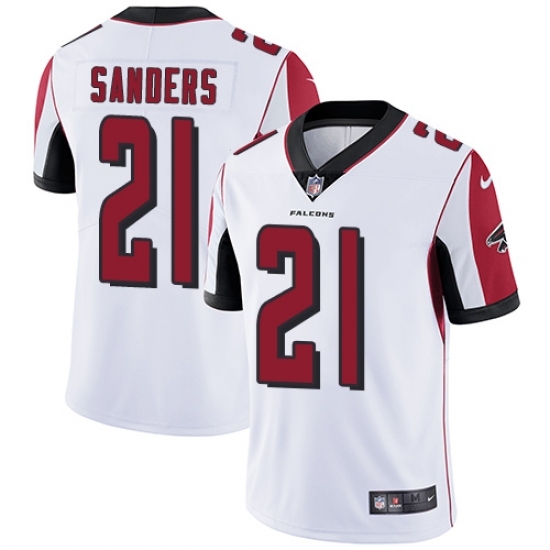 Men's Nike Atlanta Falcons #21 Deion Sanders White Vapor Untouchable Limited Player NFL Jersey Men's Nike Atlanta Falcons #21 Deion Sanders White Vapor Untouchable Limited Player NFL Jersey