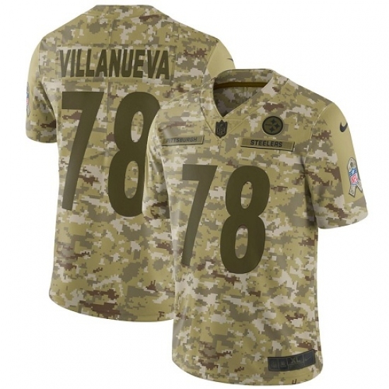 Men's Nike Pittsburgh Steelers #78 Alejandro Villanueva Limited Camo 2018 Salute to Service NFL Jersey Men's Nike Pittsburgh Steelers #78 Alejandro Villanueva Limited Camo 2018 Salute to Service NFL Jersey