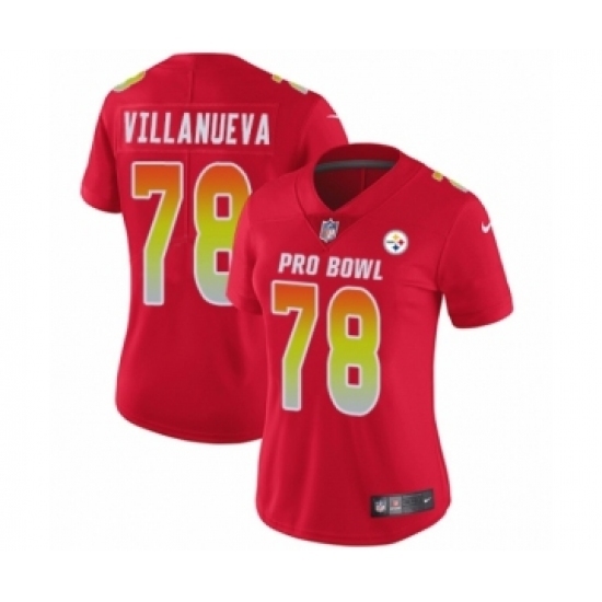 Women's Nike Pittsburgh Steelers #78 Alejandro Villanueva Limited Red AFC 2019 Pro Bowl NFL Jersey Women's Nike Pittsburgh Steelers #78 Alejandro Villanueva Limited Red AFC 2019 Pro Bowl NFL Jersey