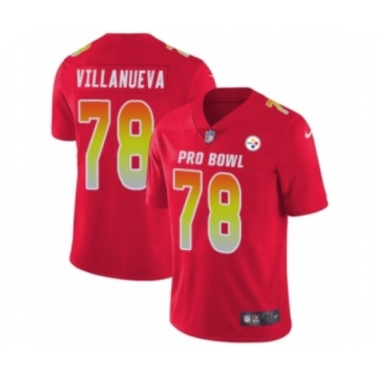 Youth Nike Pittsburgh Steelers #78 Alejandro Villanueva Limited Red AFC 2019 Pro Bowl NFL Jersey Youth Nike Pittsburgh Steelers #78 Alejandro Villanueva Limited Red AFC 2019 Pro Bowl NFL Jersey