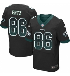 Men's Nike Philadelphia Eagles #86 Zach Ertz Elite Black Alternate Drift Fashion NFL Jersey