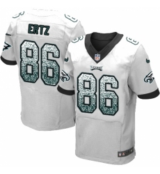 Men's Nike Philadelphia Eagles #86 Zach Ertz Elite White Road Drift Fashion NFL Jersey