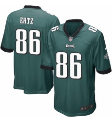 Men's Nike Philadelphia Eagles #86 Zach Ertz Game Midnight Green Team Color NFL Jersey