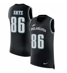 Men's Nike Philadelphia Eagles #86 Zach Ertz Limited Black Rush Player Name & Number Tank Top NFL Jersey