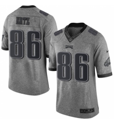 Men's Nike Philadelphia Eagles #86 Zach Ertz Limited Gray Gridiron NFL Jersey