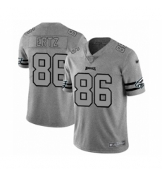 Men's Philadelphia Eagles #86 Zach Ertz Limited Gray Team Logo Gridiron Football Jersey