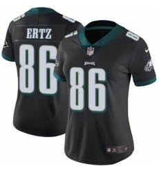 Women's Nike Philadelphia Eagles #86 Zach Ertz Black Alternate Vapor Untouchable Limited Player NFL Jersey