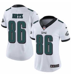 Women's Nike Philadelphia Eagles #86 Zach Ertz White Vapor Untouchable Limited Player NFL Jersey