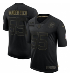 Men's Dallas Cowboys #55 Leighton Vander Esch Black 2020 Salute To Service Limited Jersey Men's Dallas Cowboys #55 Leighton Vander Esch Black 2020 Salute To Service Limited Jersey