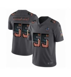Men's Dallas Cowboys #55 Leighton Vander Esch Limited Black USA Flag 2019 Salute To Service Football Jersey Men's Dallas Cowboys #55 Leighton Vander Esch Limited Black USA Flag 2019 Salute To Service Football Jersey