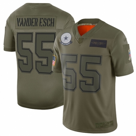 Men's Dallas Cowboys #55 Leighton Vander Esch Limited Camo 2019 Salute to Service Football Jersey Men's Dallas Cowboys #55 Leighton Vander Esch Limited Camo 2019 Salute to Service Football Jersey