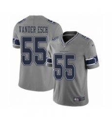 Men's Dallas Cowboys #55 Leighton Vander Esch Limited Gray Inverted Legend Football Jersey