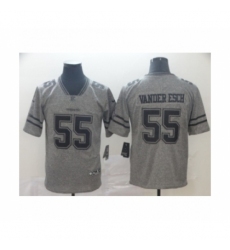 Men's Dallas Cowboys #55 Leighton Vander Esch Limited Gray Rush Gridiron Football Jersey