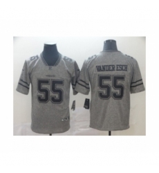 Men's Dallas Cowboys #55 Leighton Vander Esch Limited Gray Rush Gridiron Football Jersey Men's Dallas Cowboys #55 Leighton Vander Esch Limited Gray Rush Gridiron Football Jersey