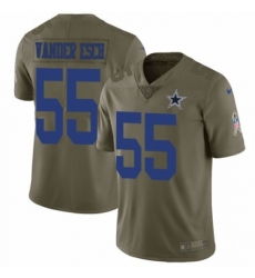 Men's Nike Dallas Cowboys #55 Leighton Vander Esch Limited Olive 2017 Salute to Service NFL Jersey Men's Nike Dallas Cowboys #55 Leighton Vander Esch Limited Olive 2017 Salute to Service NFL Jersey