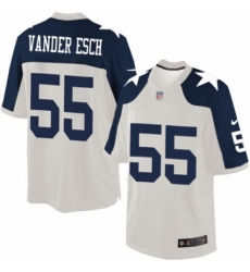 Men's Nike Dallas Cowboys #55 Leighton Vander Esch Limited White Throwback Alternate NFL Jersey