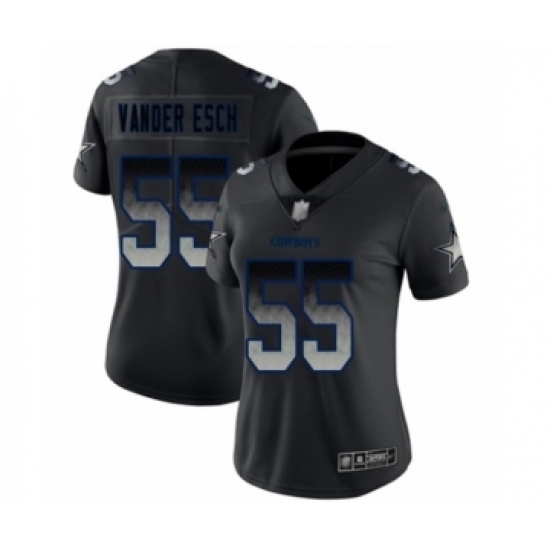 Women's Dallas Cowboys #55 Leighton Vander Esch Black Smoke Fashion Limited Player Football Jersey Women's Dallas Cowboys #55 Leighton Vander Esch Black Smoke Fashion Limited Player Football Jersey