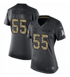 Women's Nike Dallas Cowboys #55 Leighton Vander Esch Limited Black 2016 Salute to Service NFL Jersey