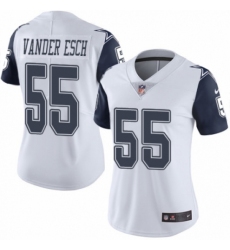 Women's Nike Dallas Cowboys #55 Leighton Vander Esch Limited White Rush Vapor Untouchable NFL Jersey