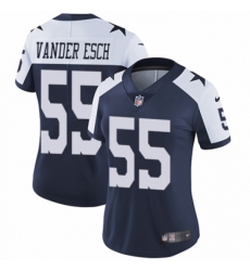 Women's Nike Dallas Cowboys #55 Leighton Vander Esch Navy Blue Throwback Alternate Vapor Untouchable Limited Player NFL Jersey