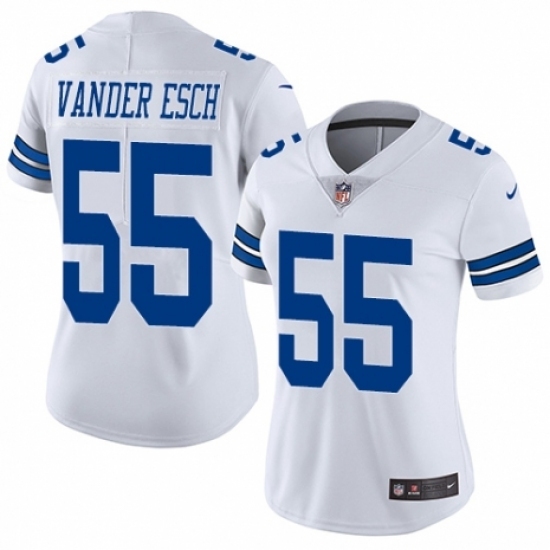 Women's Nike Dallas Cowboys #55 Leighton Vander Esch White Vapor Untouchable Limited Player NFL Jersey Women's Nike Dallas Cowboys #55 Leighton Vander Esch White Vapor Untouchable Limited Player NFL Jersey