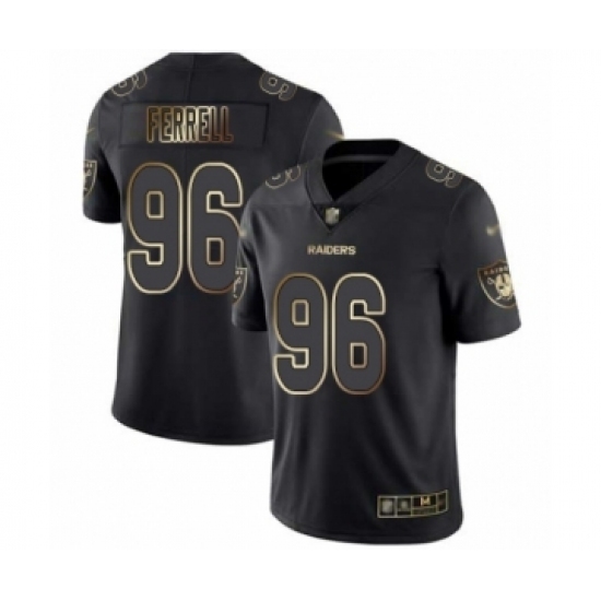 Men's Oakland Raiders #96 Clelin Ferrell Black Gold Vapor Untouchable Limited Football Jersey Men's Oakland Raiders #96 Clelin Ferrell Black Gold Vapor Untouchable Limited Football Jersey