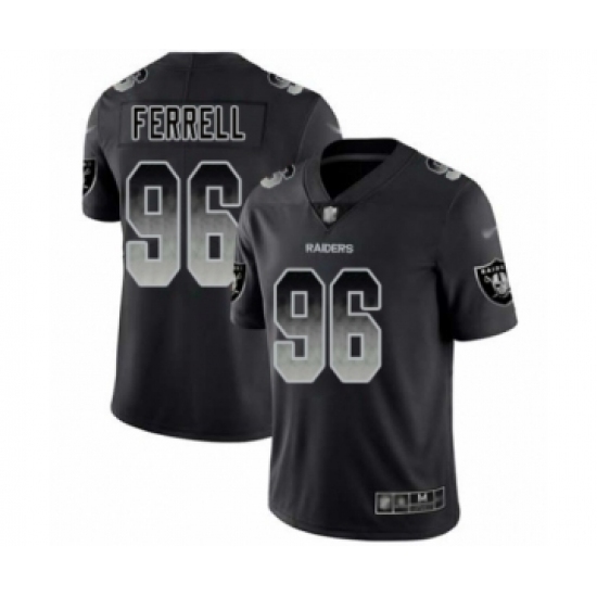 Men's Oakland Raiders #96 Clelin Ferrell Black Smoke Fashion Limited Football Jersey Men's Oakland Raiders #96 Clelin Ferrell Black Smoke Fashion Limited Football Jersey