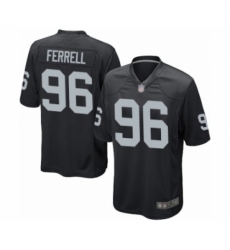 Men's Oakland Raiders #96 Clelin Ferrell Game Black Team Color Football Jersey