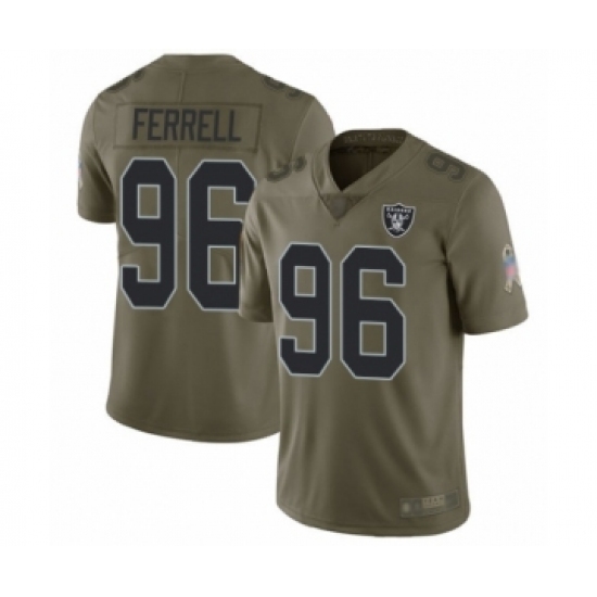 Youth Oakland Raiders #96 Clelin Ferrell Limited Olive 2017 Salute to Service Football Jersey Youth Oakland Raiders #96 Clelin Ferrell Limited Olive 2017 Salute to Service Football Jersey