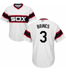 Youth Majestic Chicago White Sox #3 Harold Baines Replica White 2013 Alternate Home Cool Base MLB Jersey