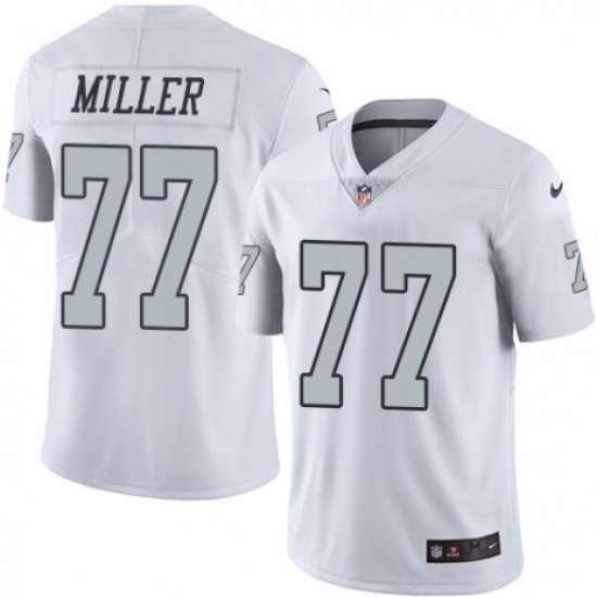 Youth Nike Oakland Raiders #77 Kolton Miller Limited White Rush Vapor Untouchable NFL Jersey Youth Nike Oakland Raiders #77 Kolton Miller Limited White Rush Vapor Untouchable NFL Jersey