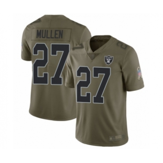 Youth Oakland Raiders #27 Trayvon Mullen Limited Olive 2017 Salute to Service Football Jersey Youth Oakland Raiders #27 Trayvon Mullen Limited Olive 2017 Salute to Service Football Jersey