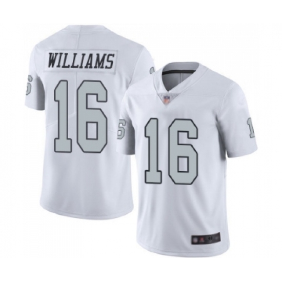 Men's Oakland Raiders #16 Tyrell Williams Elite White Rush Vapor Untouchable Football Jersey Men's Oakland Raiders #16 Tyrell Williams Elite White Rush Vapor Untouchable Football Jersey