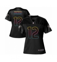 Women's Oakland Raiders #12 Zay Jones Game Black Fashion Football Jersey