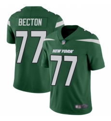 Men's New York Jets #77 Mekhi Becton Green Team Color Stitched Vapor Untouchable Limited Jersey