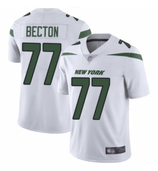 Youth New York Jets #77 Mekhi Becton White Stitched Vapor Untouchable Limited Jersey
