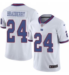 Nike New York Giants #24 James Bradberry White Men's Stitched NFL Limited Rush Jersey